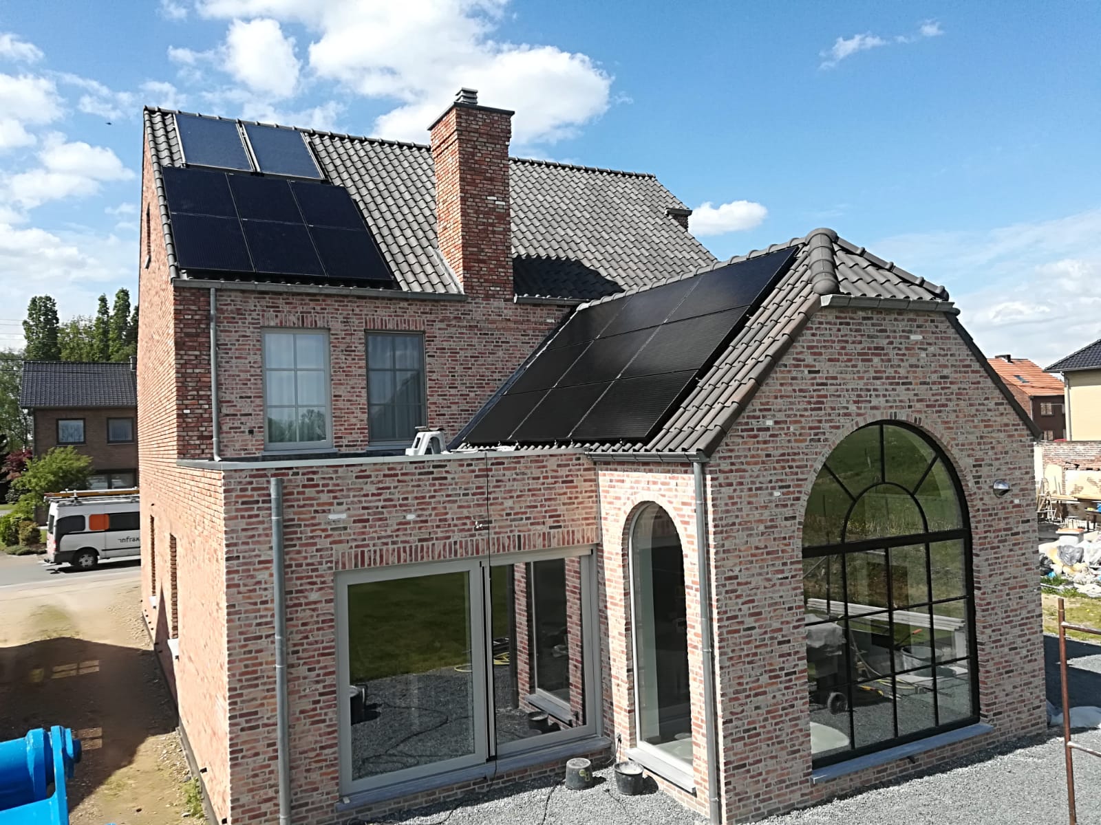 Tall slender porcelain bottle with natural clay textured body and cork stopper.